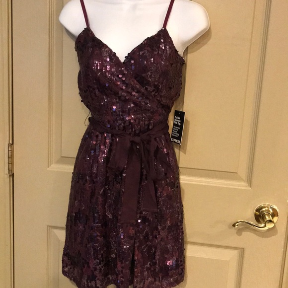 Express Dresses & Skirts - Express purple sequence dress